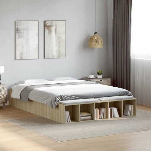 Furnova Posteljni okvir sonoma hrast 120x190 cm inženirski les, (21937173) Slike