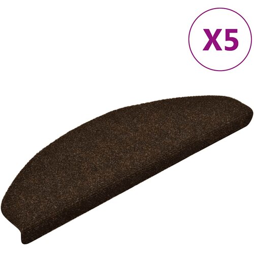  Prostirke za stepenice, samoljepljive, 5 kom, 65x21x4 cm, smeđe, poluokrugle, velike Cene