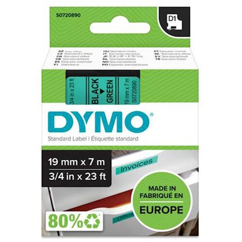 Dymo Trak D1 458090, 19 mm / 7 m (črno/zelen), original Cene