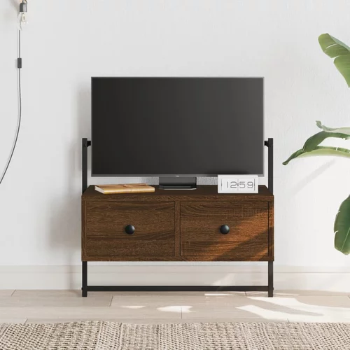 vidaXL TV omarica stenska rjavi hrast 60,5x30x51 cm inženirski les