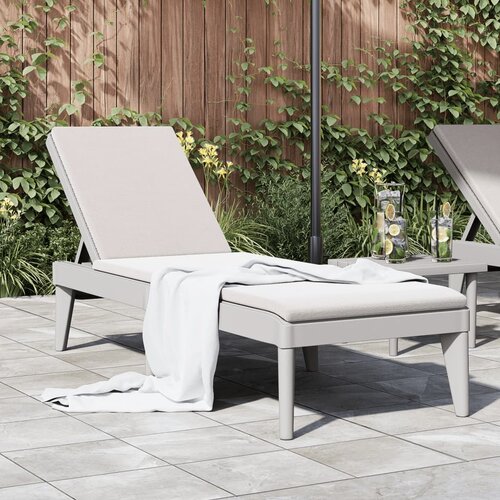 VidaXL Ležalnik siv 186x60x29 cm PP Slike