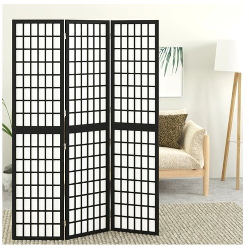  Sklopiva sobna pregrada 3 panela japanski stil 120x170 cm crna Cijene