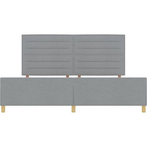  Krevetna konstrukcija Svjetlosiva 200 x 200 cm tkanina Slike