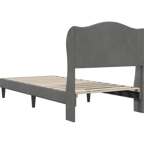  Krevetna konstrukcija s uzglavljem Tamnosiva 90 x 190 cm Bar&amp;scaron;un Slike