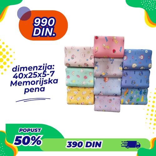 Zotrix Dreamory Junior Anatomski jastuk 40x 25 cm zelena Slike