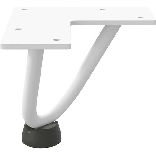 VidaXL Noge s ukosnicama za stolić za kavu 4 kom. bijele 10 cm, puni čelik Slike