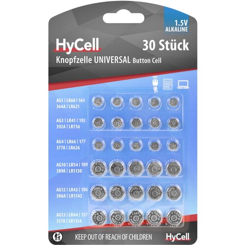 Hycell komplet gumbnih baterij 5x AG 1\, AG 3\, AG 4\, AG 10\, AG 12\, AG 13, (20430750) Cene