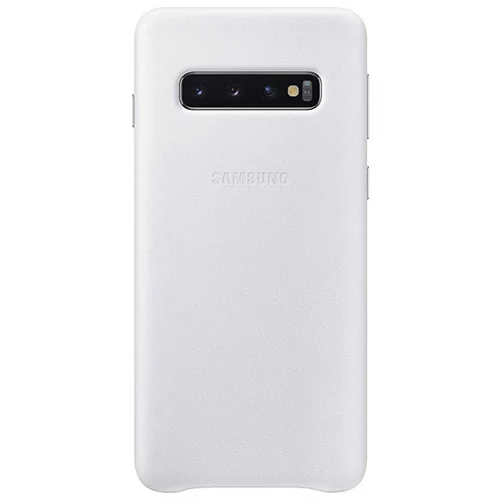 Samsung original usnjen ovitek EF-VG973LWE za Galaxy S10 G973 - bela zaščita zadnjega dela