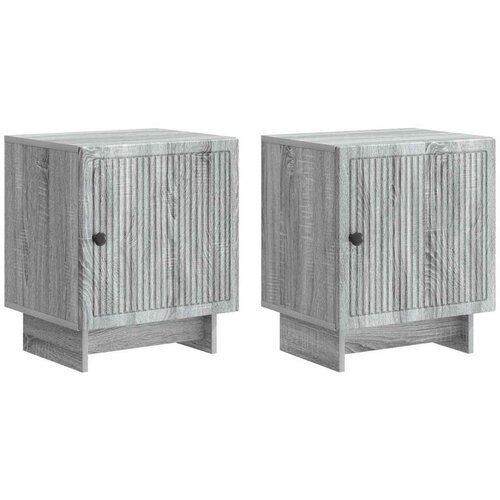  Nočna omarica 2 pcs Siva Sonoma 43 x 34,5 x 50 cm, (5000233484) Cene