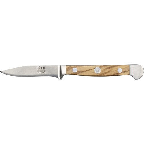 G&amp;Uuml;DE alpha vegetable knife 8 cm olive wood Slike