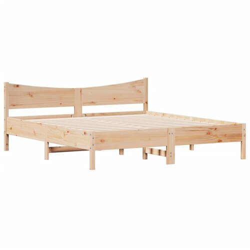 VidaXL Posteljni okvir z vzglavjem 180x200 cm borovina, (21095252) Slike