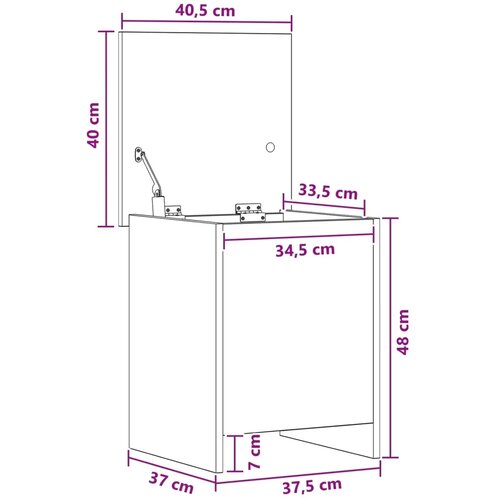  Skladi&scaron;ni kovčeg Hrast sonoma 40 x 40 x 50 cm Konstruirano drvo - Hrast sonoma 40 5 cm Cijene