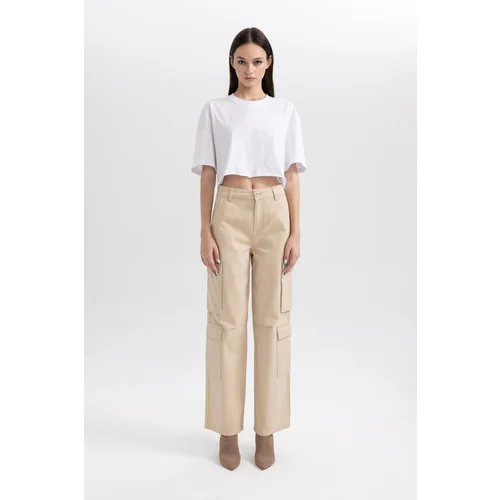 Defacto Cool Straight Fit Cargo Gabardine Trousers