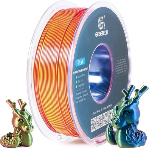GEEETECH PLA Silk Tri-Colour Red+Yellow+Blue, 1.75 mm / 1000 g Cene