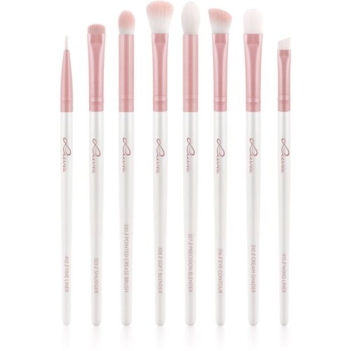 Luvia Cosmetics Prime Vegan All Eye Want set kistova za oči Candy (Pearl White / Rose) 8 kom Slike