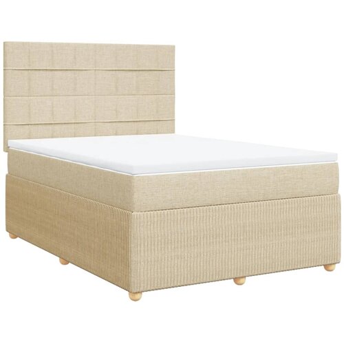 Maison Chic Box spring postelja - Vzmetna postelja z vzmetnico krem 140x200 cm blago SL17777, (21884473) Cene
