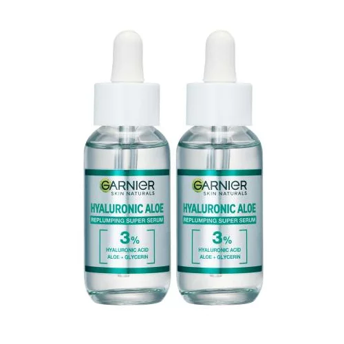 Garnier Skin Naturals Hyaluronic Aloe Replumping Super Serum Set 2x serum za lice 30 ml za ženske