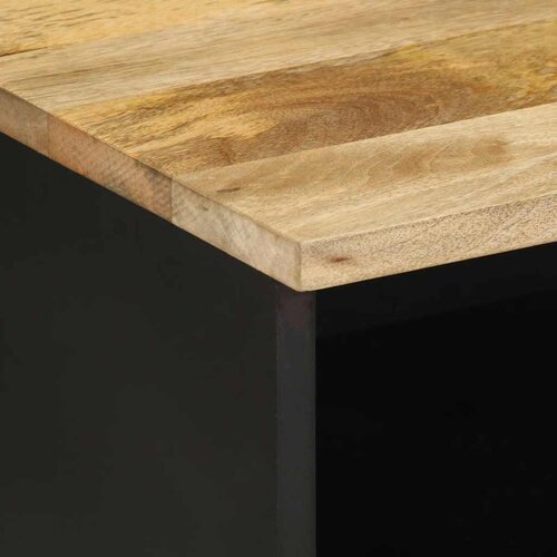  ormarić crni 70x33,5x46 cm Puno grubo drvo Mango Slike