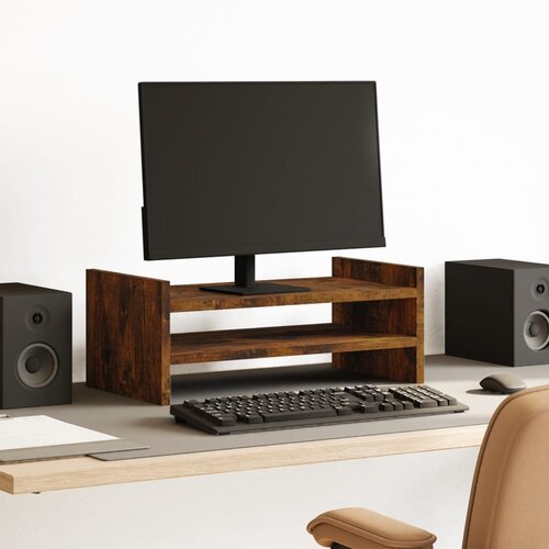 VidaXL Stalak za monitor boja dimljenog hrasta 50x27x20 cm drveni Slike