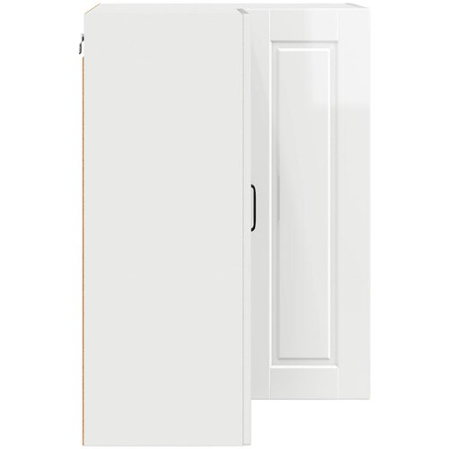  Zidni kutni ormar Visoki sjaj bijela 57 x 57 x 80 cm Slike
