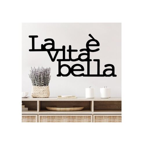 WALLXPERT Zidna dekoracija Vita E Bella 1, 60x30 cm, 1,5 mm, Crna Cijene
