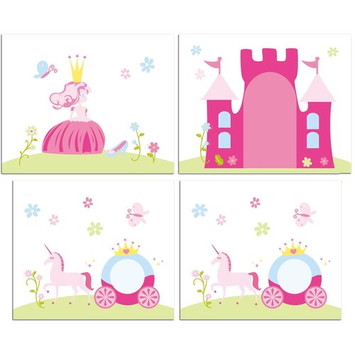 Vipack Komplet 4 bombažnih zaves za posteljo Princess Cene