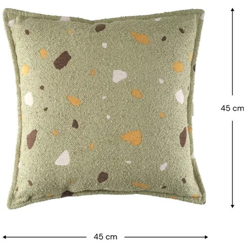 Wigiwama Zelena otro&amp;scaron;ka sedežna blazina boucl&amp;eacute;/&amp;scaron;enilja Terrazzo Block &amp;ndash; Slike