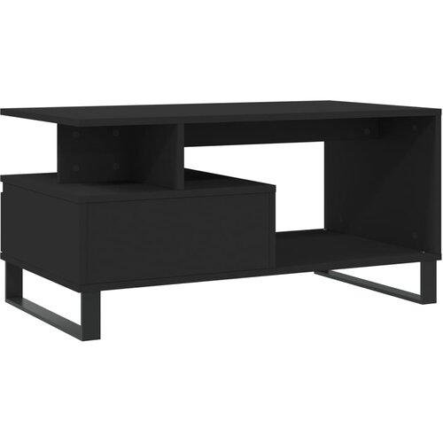 Stolić za kavu crni 90 x 49 x 45 cm od konstruiranog drva Slike