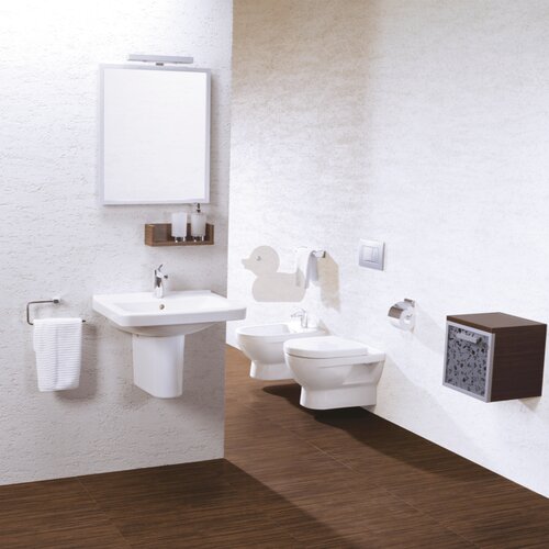 Jika H8104240001041 Cubito 65 x 48,5 cm pravokotni stenski keramični umivalnik z odprtino za armaturo Slike
