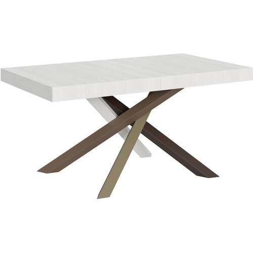Itamoby   Volantis (90x160/264 cm) - bela, barva nog: bela, rjava - raztegljiva jedilna miza, (20842897) Cene