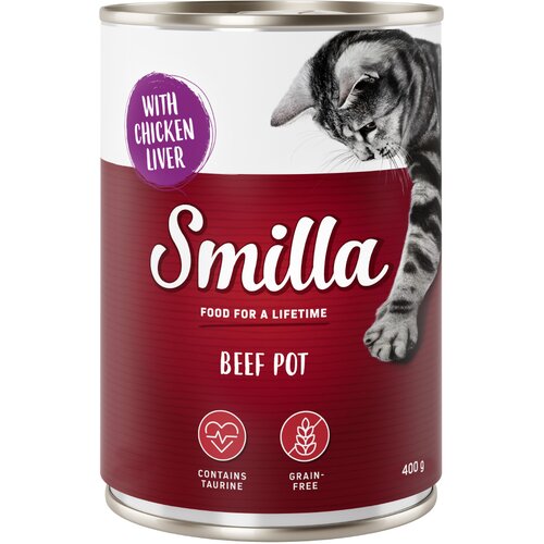Smilla 20 + 4 gratis! lončići od raznih vrsta mesa 24 x 400 g - Govedina s pilećom jetrom Cijene