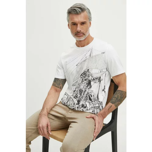 Medicine Pamučna majica za muškarce, boja: bijela, s tiskom