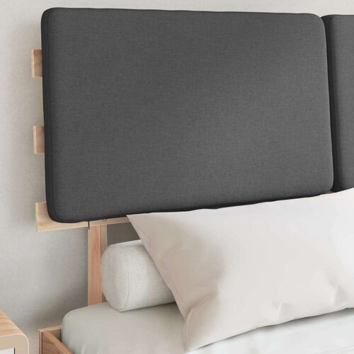 VidaXL krevetni okvir s tapiciranim uzglavljem tamno siva 140 x 190 cm Slike