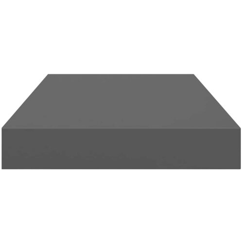  Plutajuća zidna polica visoki sjaj siva 40 x 23 x 3,8 cm MDF Slike
