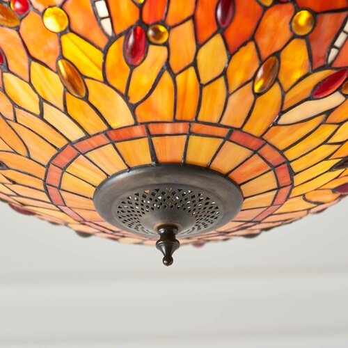 Endon 64076 - Luster na lancu Tiffany DRAGONFLY 3xE27/60W/230V, prečnik 41 cm Slike