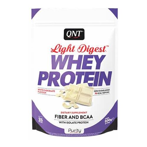 QNT Whey Protein Light Digest, Bela čokolada, 500g Slike