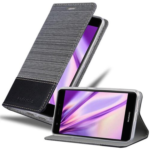 Cadorabo Ohi&scaron;je, združljiv s Huawei v sivi črni barvi - za&scaron;čitni pokrov z magnetnim zapiranjem, stoječo funkcijo in režo za kartico, (20569307) Cene
