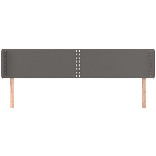  Uzglavlje s u&amp;scaron;ima sivo 203x16x78/88 cm od umjetne kože Slike