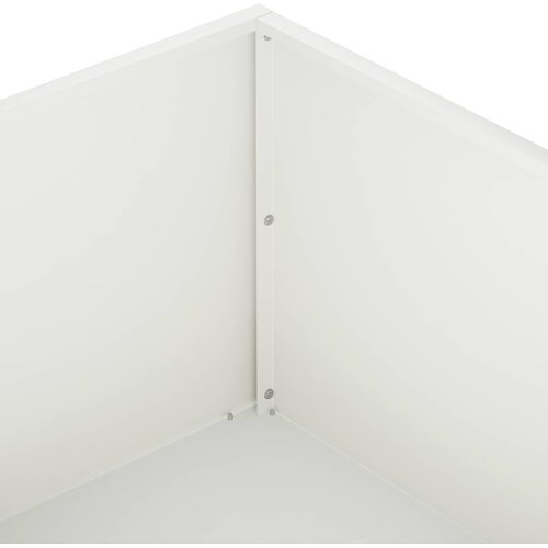  Vrtna saksija 2 kom. Bijela 40 x 40 x 20 cm Čelična vrata Slike
