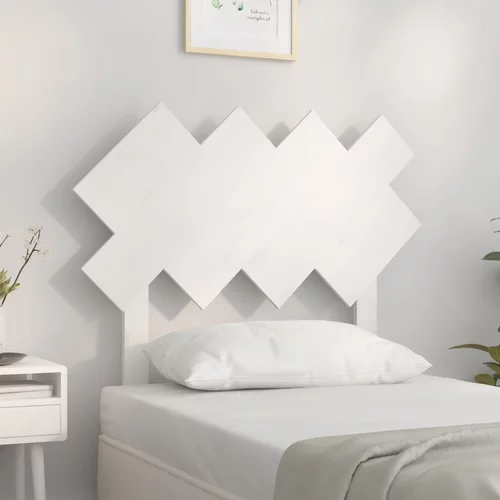  Uzglavlje za krevet Bijela 92x3x81 cm od masivne borovine
