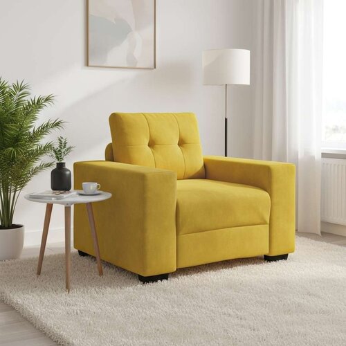 SOFA fotelja žuta 100x78x80 cm bar&amp;scaron;un - Žuta 1 100 cm Slike
