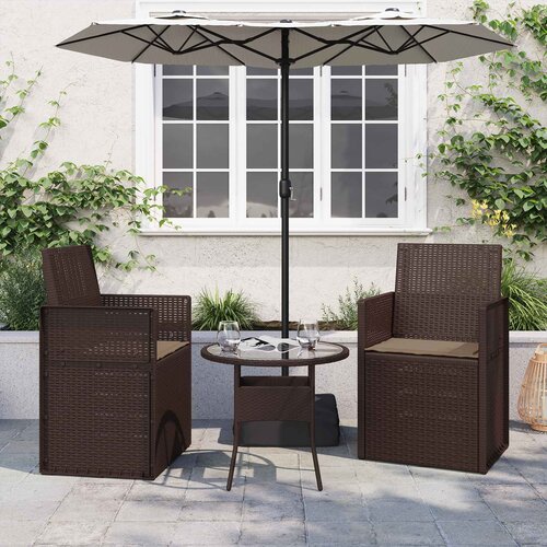  Jastučići za sjedenje 2 pcs Sivosmeđa 47 x 36 x 2 cm Poliester Cijene