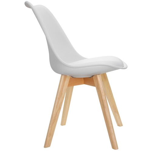 MID.YOU Set Stolov Scandi, Bela, Bukev, 4-Delni Slike