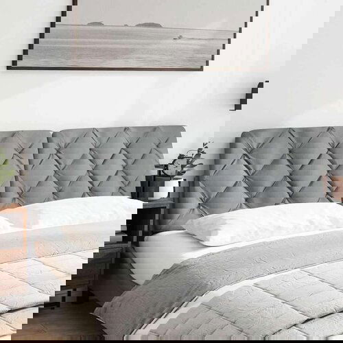 vidaXL Vzglavna stranica svetlo siva 180 cm blago Cene