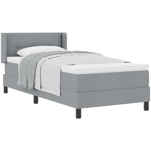  s opruga kutije Svijetlo siva 200 x 90 cm tkanina Slike
