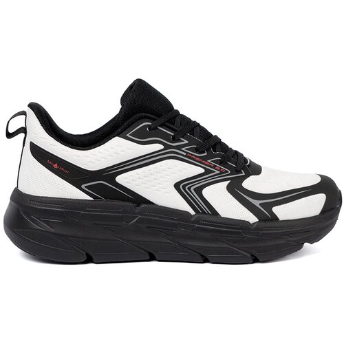 Shelvt Comfortable sneakers in black and white with McArthur mesh structure Cene