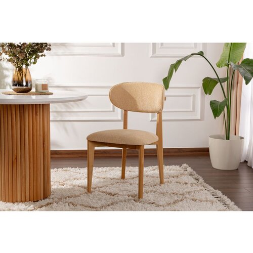 Hanah home stolica lionte - beige, light oak beigelight oak chair set (2 pieces) Cene