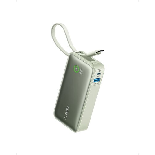 Anker 545 Nano powerbank 10K s ugrađenim USB-C kabelom Zelena Slike