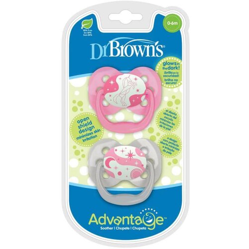 Dr.browns svetleća varalica advantage pink, 0-6m Slike