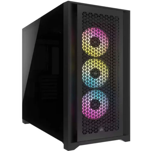 Corsair iCUE 5000D RGB AIRFLOWTempered Glass, Mid-Tower CaseBlack, 3x AF120 RGB ELITE Fans